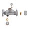 Eastman 58 Inch OD Compression x 38 Inch OD Compression x 14 Inch OD Compression 12 Inch Nom MultiTurn DualHandle Stop Valve Brass Plumbing Fitting Chrome 04350LF