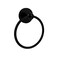 Allied Brass 1016 Skyline Collection Towel Ring Matte Black