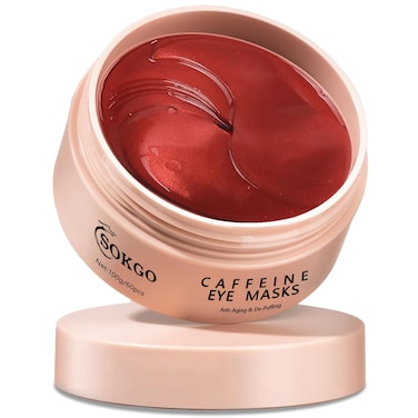 Fovcos Professional Caffeine Eye Masks Under Eye Patches for Puffy Eyes Eye Masks for Dark Circle Wrinkles and Fine Lines Rejuvenating and Refreshing Eye Masks with Caffeine