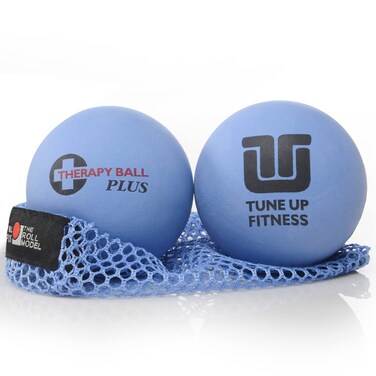 Tune Up Fitness  Therapy Ball PLUS Pair in Tote  Lacrosse Ball Upgrade  Massage Therapy Balls for Myofascial Release  Neck Lower Back Pain Sciatica Shoulder Tension Relief Physical Therapy