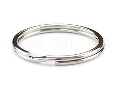 CleverDelights 1 316 Split Key Rings  250 Pack  Strong Split Key Rings