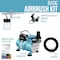 Master Airbrush MultiPurpose Airbrushing System Kit with Siphon Feed DualAction Airbrush 035 mm Tip 34 oz Fluid Cup Pro 15 hp Cool Runner II Dual Fan Air Compressor  Hose Holder How To Guide