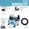 Master Airbrush MultiPurpose Airbrushing System Kit with Siphon Feed DualAction Airbrush 035 mm Tip 34 oz Fluid Cup Pro 15 hp Cool Runner II Dual Fan Air Compressor  Hose Holder How To Guide