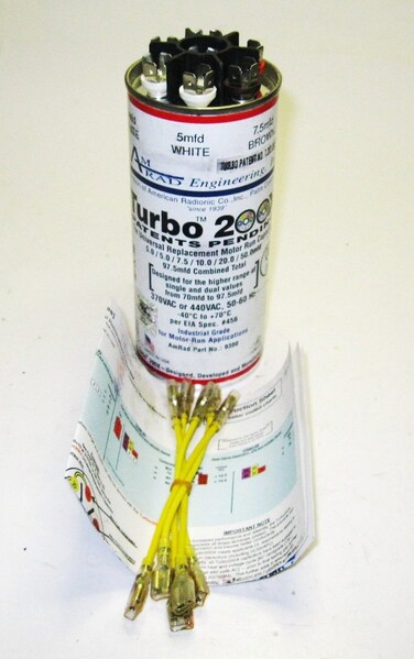American Radionic Company Amrad Turbo 200X Universal Motor Run Capacitor 975 Mfd