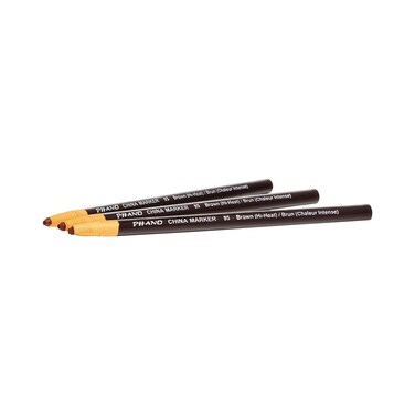 DIXON Industrial Phano PeelOff China Marker Pencils High Heat Brown 12Pack 00095