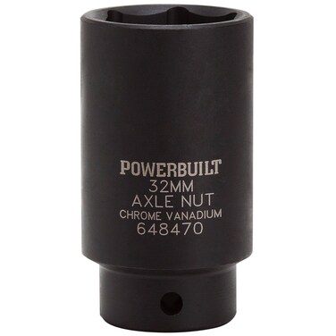 Buy Powerbuilt 648470 12Inch Driver by 32mm Axle Nut Socket Black ...