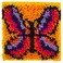 Wonderart Butterfly Latch Hook Kit 8 X 8