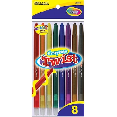 BAZIC 8 Color Propelling Crayon 250612P