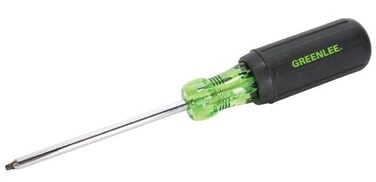 Greenlee 035313C Screwdriver with Soft Ergo Grip SquareRecess Tip 2 by 4Inch