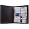 Anglers 303 3Ring Business Card Binder 100 Card Cap 812Inch x11Inch Black