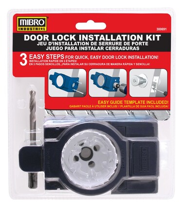 MIBRO 300691 BiMetal Door Lock and Deadbolt Installation Kit for Wood and Metal Doors