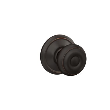 Schlage F10 V GEO 716 Georgian Door Knob Hall  Closet Passage Lock Aged Bronze