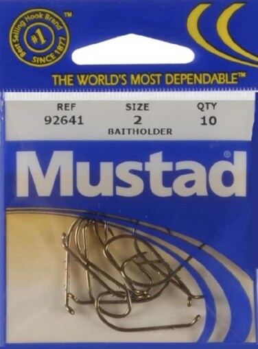 Mustad Beak Special Long Shank W 2 Slices Forged Down Eye  2 Bronze