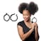 PuffCuff Junior 3 Hair Clamp For All Natural Curly Thick Kinky Textured Locs or Braided Hair Painless DamageFree Styling Tool Made Specifically for Big Hair Black 2 Pieces