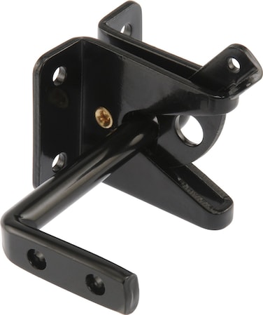 The Hillman Group 853342 Out Swinging Gate Latch  Black Finish 1Pack