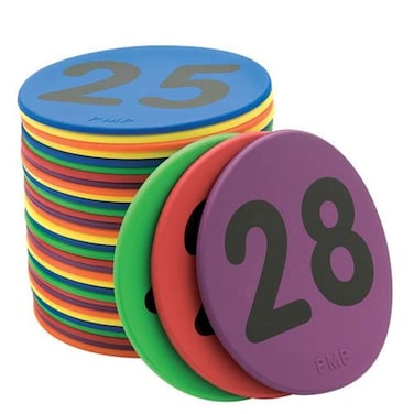 BSN Sports Color My Class 5 Numbered Spots Blue