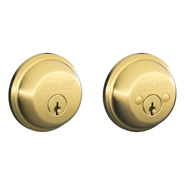 SCHLAGE B62N505 Deadbolt Keyed 2 Sides Bright Brass