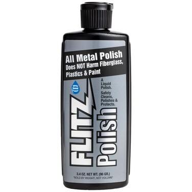 Flitz Metal Polish and Cleaner Liquid for All Metal Also Works On Plastic Fiberglass Aluminum Jewelry Sterling Silver Great for Headlight Restoration and Rust Remover 34 oz