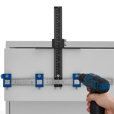 VEVOR Cabinet Hardware Jig Aluminum Alloy and Stainless Steel Cabinet Handle Jig with Center Punch Adjustable Cabinet Hardware Template for Installation of Door Drawer Front Knobs Handles and Pulls