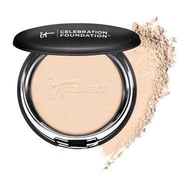 IT Cosmetics Celebration Foundation Light W  FullCoverage AntiAging Powder Foundation  Blurs Pores Wrinkles  Imperfections  With Hydrolyzed Collagen  Hyaluronic Acid  03 oz Compact