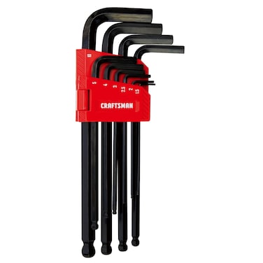 CRAFTSMAN Hex Key Allen Wrench Set with BallEnd MM 10 Piece CMHT26029