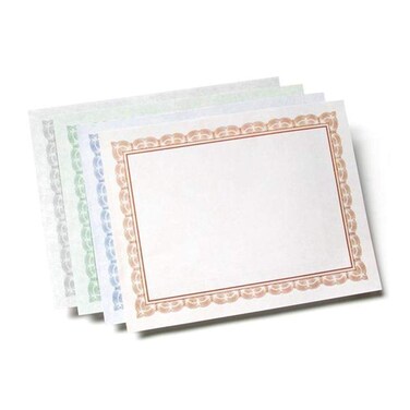 Gartner Studios Variety Pack Certificate Paper 65lb 85 x 11 100 Count Red Blue Gray White 74933