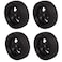 BQLZR Black RC 1 10 Tires and Wheels Set 256 Dia177 Hub Wheel Rims 5 Spoke  Rubber Tires Pack of 4