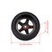 BQLZR Black RC 1 10 Tires and Wheels Set 256 Dia177 Hub Wheel Rims 5 Spoke  Rubber Tires Pack of 4