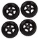 BQLZR Black RC 1 10 Tires and Wheels Set 256 Dia177 Hub Wheel Rims 5 Spoke  Rubber Tires Pack of 4