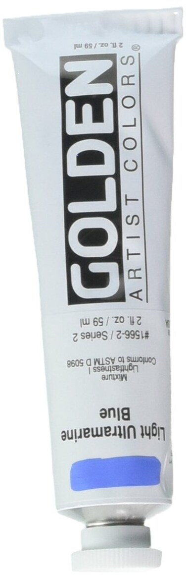 Heavy Body Acrylics by GOLDEN Light Ultramarine Blue 2 fl oz Tube Professional Acrylic Paint Opaque