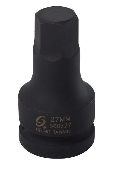 SUNEX TOOLS 560727 1Inch Drive 27mm Hex Driver Socket