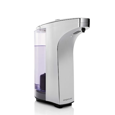 simplehuman 8 oz TouchFree Sensor Liquid Soap Pump Dispenser with Soap Sample Brushed Nickel