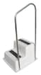 TAYLOR MADE PRODUCTS Stepsafe Double Dock Step Handrail Attachment 195 W x 49 H Includes Rail Only Aluminum Construction Added Safety Fits 2Step Models  47201 Silver White Black
