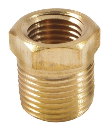 Forney 75535 Brass Fitting Bushing 14Inch Female to 38Inch Male NPT