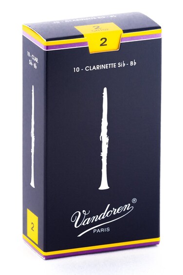 Vandoren CR102 Bb Clarinet Traditional Reeds Strength 2 Box of 10