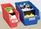 AkroMils 30048 Plastic Nesting ShelfMax Storage Bin Box 18Inch x 4Inch x 6Inch Red 8Pack