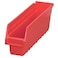 AkroMils 30048 Plastic Nesting ShelfMax Storage Bin Box 18Inch x 4Inch x 6Inch Red 8Pack