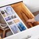 YouCopia DrawerFit Sliding Drawer Tray with Adjustable Dividers Expandable Kitchen Storage Organizer Speckled White