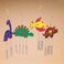 SS Worldwide Wood Dinosaur Wind Chimes Incl 3 Ea of 4 Dinos Shapes 314 x 414 Cords  Chimes Easy Assembly Required Hangs Approx 9 for Kids Use Markers or Paint to Finish Makes 12