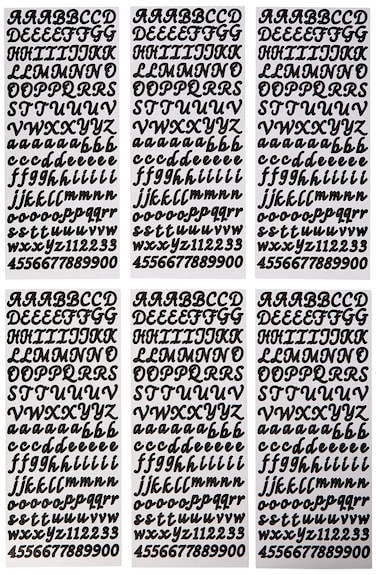 Sticko E5290149 Alphabet Stickers Black Script