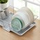 SpaceSaving 3Piece Dish Drainer Rack Set with Cutlery Holder  Maximize Kitchen Countertop Space Silver