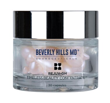 Beverly Hills MD RejuvGH Timeless Beauty Concentrate for Aging Skin Collagen Support Anti Wrinkle Lines Formula Plump Firm Skin wPolypeptides Holy Basil Extract Hyaluronic Acid 30 Capsules