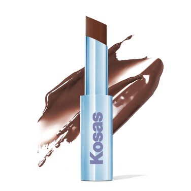 Kosas Wet Stick Moisturizing Shiny Sheer Lipstick with Ceramides Hyaluronic acid Peptides and Mango Butter  Soothes Softens and Moisturizes Lips  Cinnamon Spritz