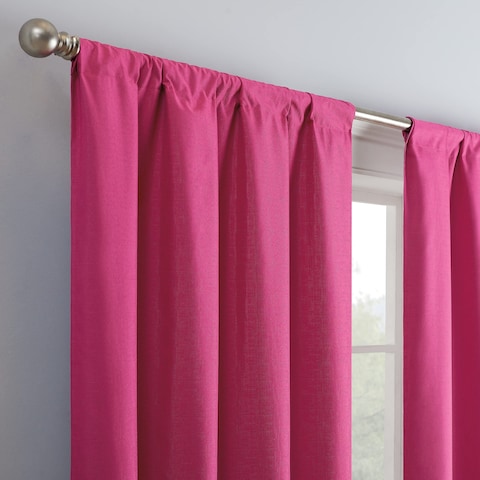 ECLIPSE Kendall Modern Blackout Thermal Rod Pocket Window Curtain for Bedroom or Living Room 1 Panel 42 X 54 Raspberry