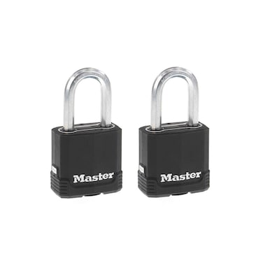 Master Lock Magnum Heavy Duty Outdoor Padlock with Key Weather Resistant Body and Cut Resistant Shackle make Lock Perfect for Fences Gates Sheds 2 Pack M115XTLF