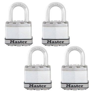 Master Lock M1XQ Magnum Heavy Duty Padlock with Key 4 Pack KeyedAlike