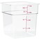 Cambro 4SFSCW135 CamSquare Square Food Storage Container 4Quart Polycarbonate NSF