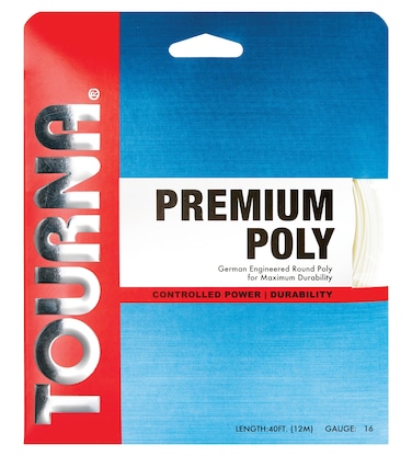 Tourna Premium Poly 16g Set Tennis String Pearl