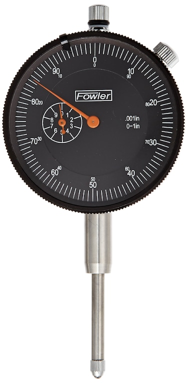 Fowler 525201090 Adg Dial Indicator With 01 Measuring Range Black