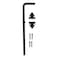National Hardware N165902 Gate Cane Bolt 12 x 12 Coated with WeatherGuard Protection Black Plated Steel